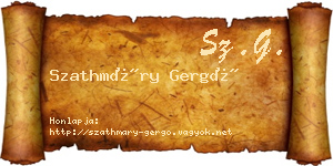 Szathmáry Gergő névjegykártya