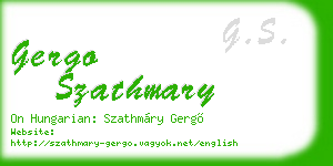 gergo szathmary business card